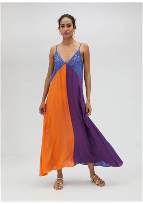 Vestito lungo con spalline LOLA CASADEMUNT | LS2516011VIOLA ARANCIO